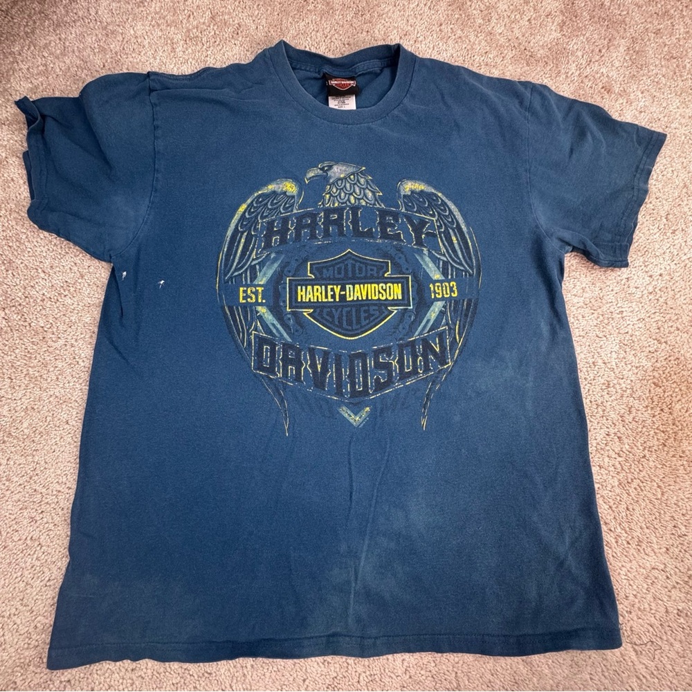 Harley-Davidson Golden Isles Brunswick, Ga Graphic Print Double Sided Y2K Size L